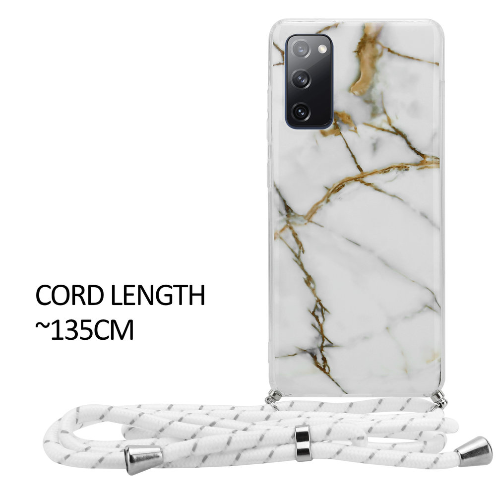ShieldCase® ShieldCase White Marble Dream Samsung S20 FE Hülle mit Band ShieldCase® ShieldCase White Marble Dream Samsung S20 FE Hülle mit Band