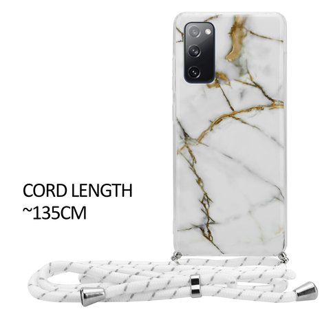 ShieldCase® ShieldCase White Marble Dream Samsung S20 FE Hülle mit Band ShieldCase® ShieldCase White Marble Dream Samsung S20 FE Hülle mit Band