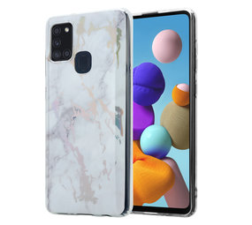 ShieldCase® Metallic White Marble Samsung A21s Hülle ShieldCase® Metallic White Marble Samsung A21s Hülle