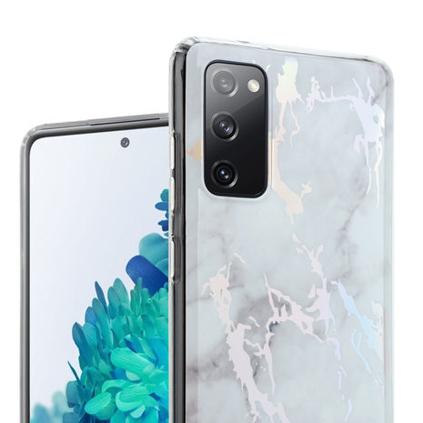 ShieldCase® ShieldCase Metallic White Marble Samsung S20 FE Hülle ShieldCase® ShieldCase Metallic White Marble Samsung S20 FE Hülle
