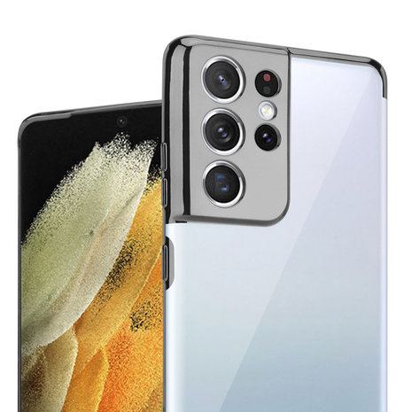 ShieldCase® ShieldCase Samsung Galaxy S21 Ultra Metallic Bumper Hülle (Schwarz)