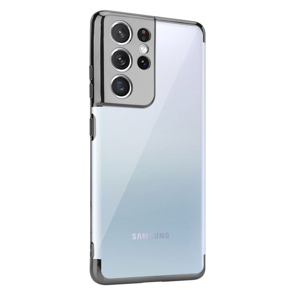 ShieldCase® ShieldCase Samsung Galaxy S21 Ultra Metallic Bumper Hülle (Schwarz)