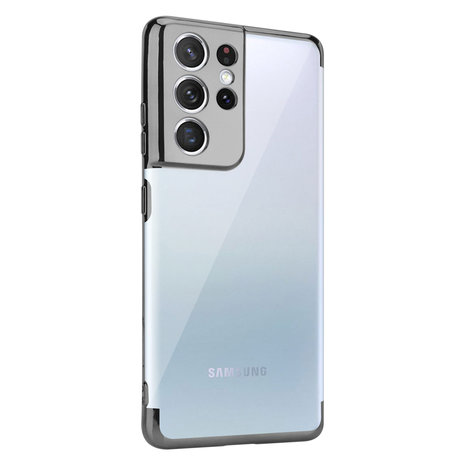 ShieldCase® ShieldCase Samsung Galaxy S21 Ultra Metallic Bumper Hülle (Schwarz)