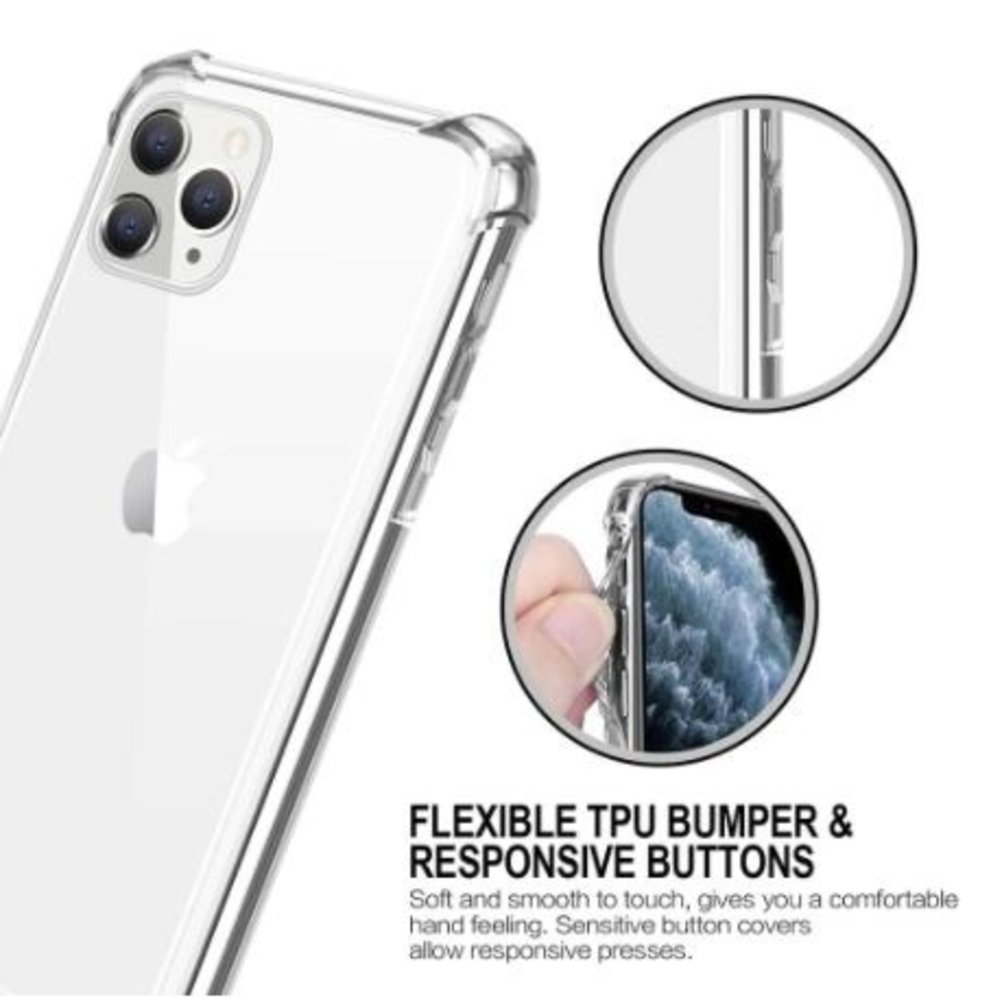 Ceezs Ceezs Shockproof TPU Hülle mit Kameraschutz iPhone 11 Pro (Transparent) Ceezs Ceezs Shockproof TPU Hülle mit Kameraschutz iPhone 11 Pro (Transparent)
