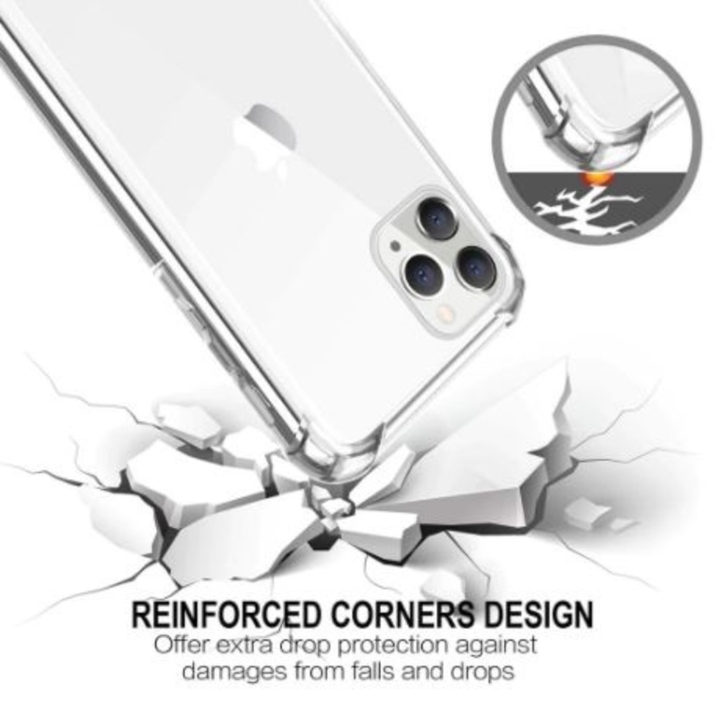 Ceezs Ceezs Shockproof TPU Hülle mit Kameraschutz iPhone 11 Pro Max (Transparent)  Ceezs Ceezs Shockproof TPU Hülle mit Kameraschutz iPhone 11 Pro Max (Transparent)