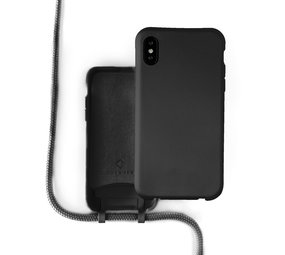 Coverzs Silikonhülle mit Band iPhone X/Xs (Schwarz) Coverzs Silikonhülle mit Band iPhone X/Xs (Schwarz)