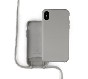 Coverzs Silikonhülle mit Band iPhone X / Xs (Grau) Coverzs Silikonhülle mit Band iPhone X / Xs (Grau)