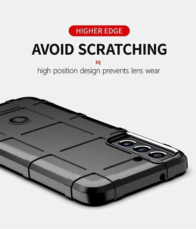 ShieldCase® Rugged Shield Samsung Galaxy S21 FE Stoßfeste Hülle (Schwarz)