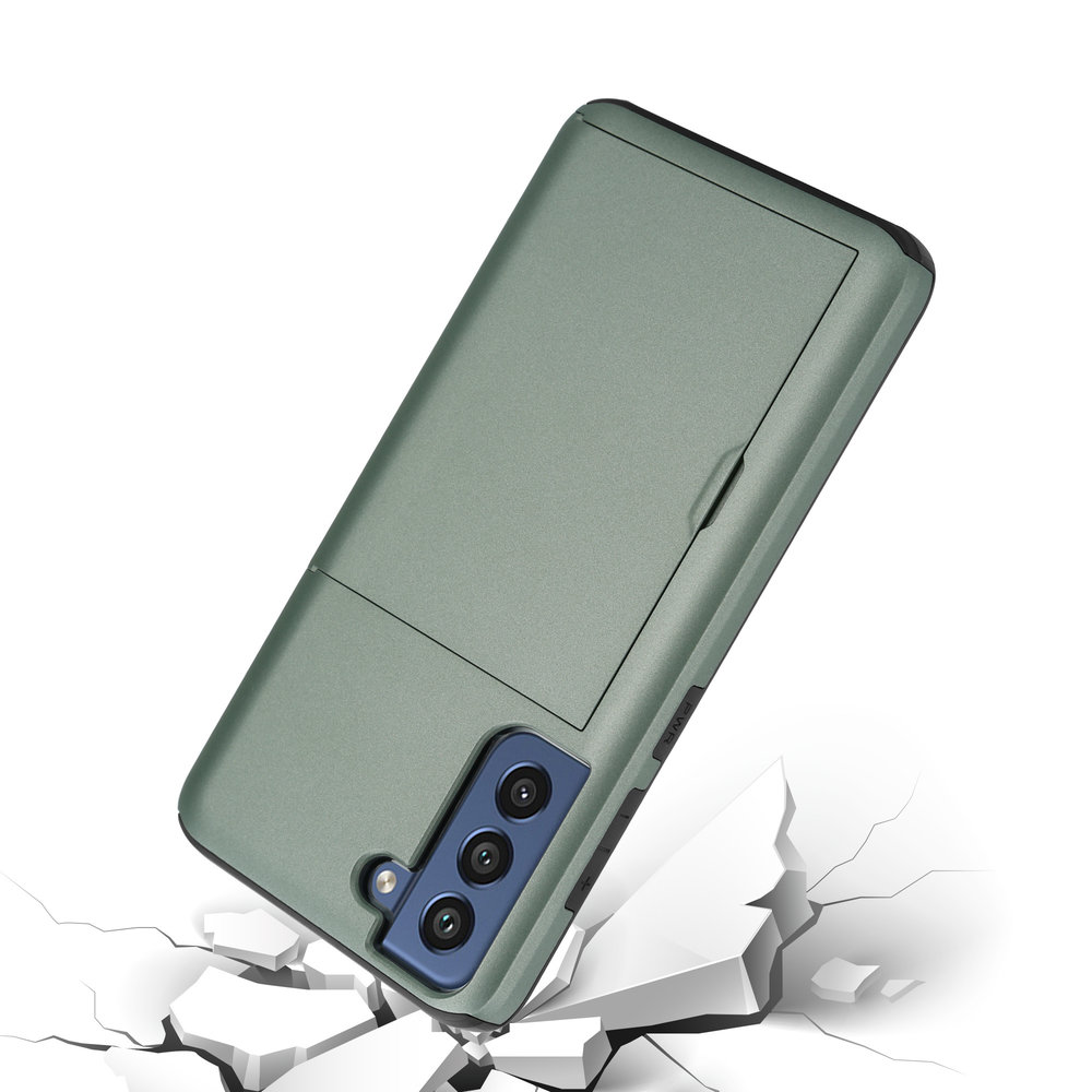 ShieldCase® ShieldCase Kartenetui mit Schieber Samsung Galaxy S21 FE (Grün) ShieldCase® ShieldCase Kartenetui mit Schieber Samsung Galaxy S21 FE (Grün)