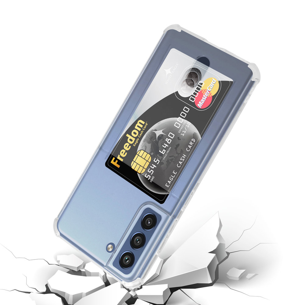ShieldCase® ShieldCase Samsung Galaxy S21 FE Shock Hülle mit Kartenfach