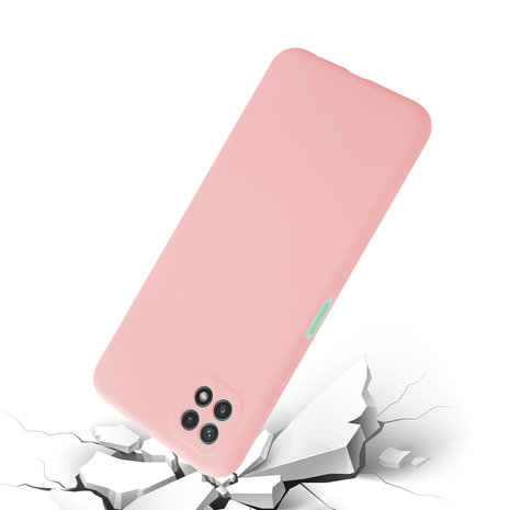 ShieldCase® ShieldCase Samsung Galaxy A22 5G Hülle Silikon (Rosa)