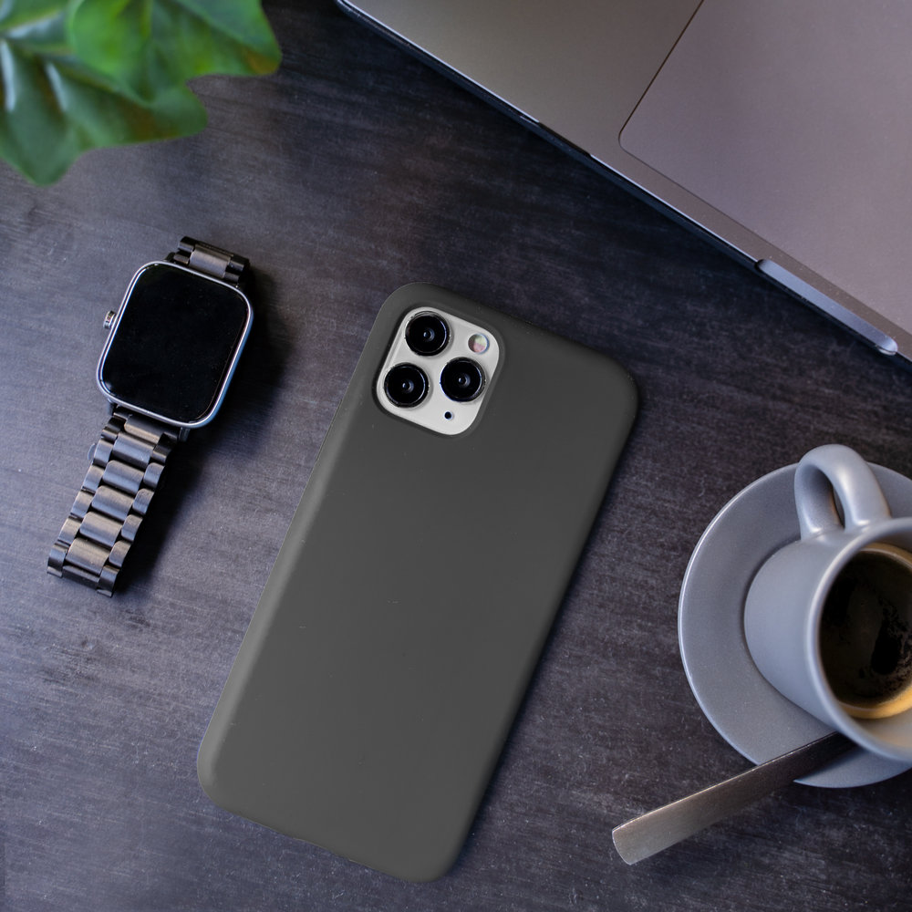 Coverzs Coverzs Luxus Liquid Silikon Case iPhone 12 (Dunkelgrau) Coverzs Coverzs Luxus Liquid Silikon Case iPhone 12 (Dunkelgrau)