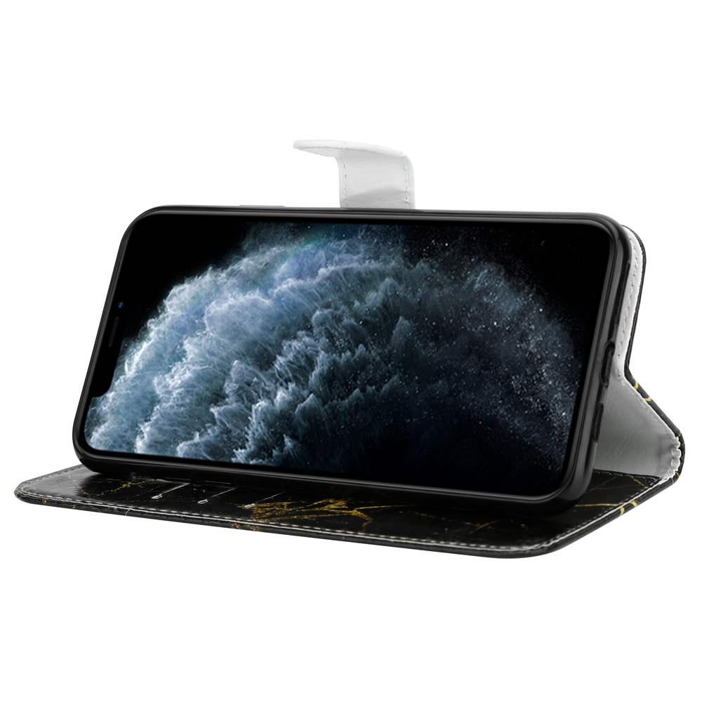 ShieldCase® ShieldCase Amazing Black Marble iPhone 11 Pro Bookcase ShieldCase® ShieldCase Amazing Black Marble iPhone 11 Pro Bookcase