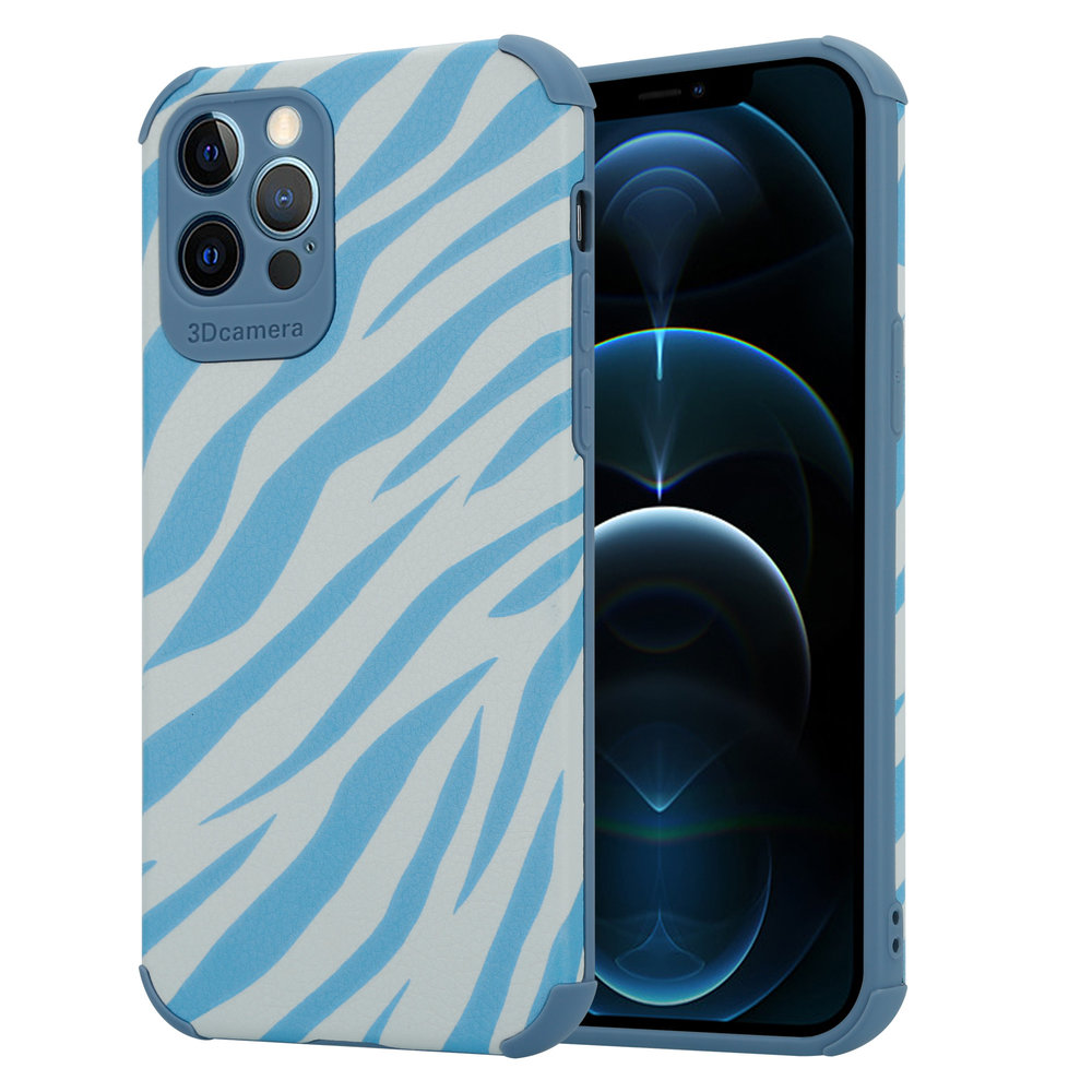 ShieldCase® ShieldCase Blue Zebra iPhone 12 Pro Hülle ShieldCase® ShieldCase Blue Zebra iPhone 12 Pro Hülle