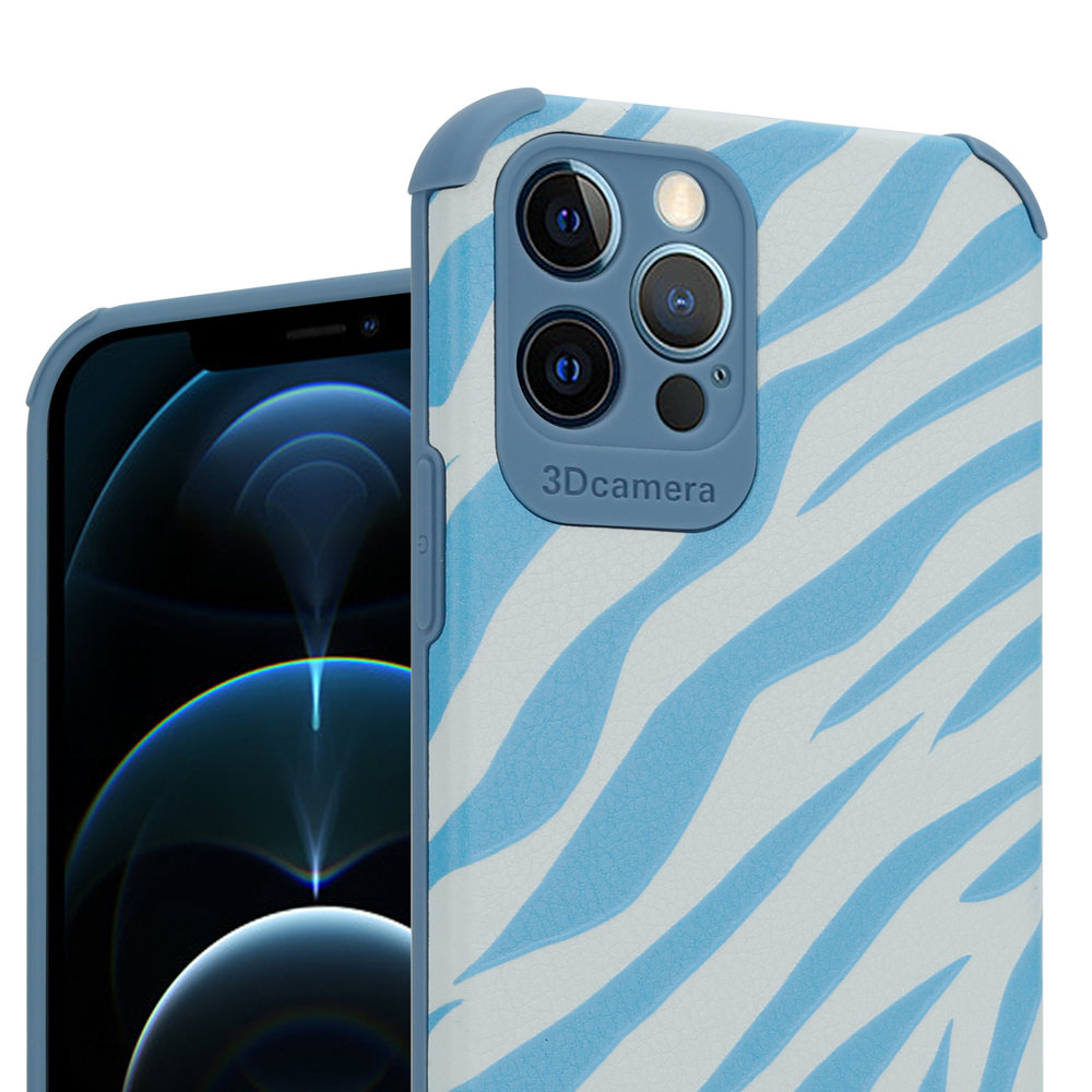 ShieldCase® ShieldCase Blue Zebra iPhone 12 Pro Hülle ShieldCase® ShieldCase Blue Zebra iPhone 12 Pro Hülle