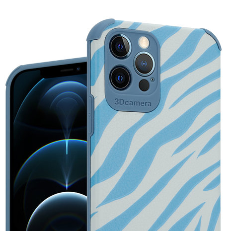 ShieldCase® ShieldCase Blue Zebra iPhone 12 Pro Hülle ShieldCase® ShieldCase Blue Zebra iPhone 12 Pro Hülle