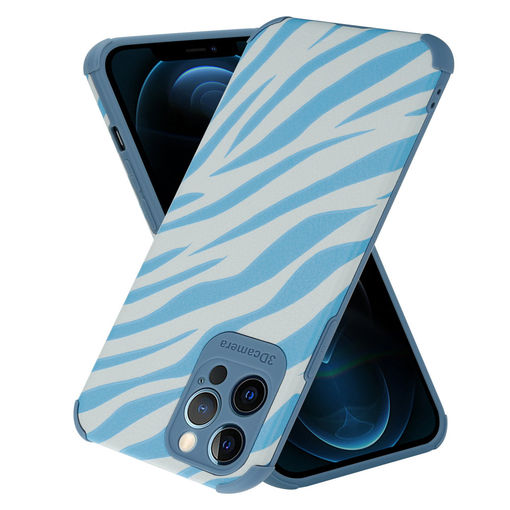 ShieldCase® ShieldCase Blue Zebra iPhone 12 Pro Hülle ShieldCase® ShieldCase Blue Zebra iPhone 12 Pro Hülle