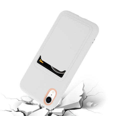 ShieldCase® ShieldCase iPhone Xr Silikonhülle mit Kartenfach (Weiß) ShieldCase® ShieldCase iPhone Xr Silikonhülle mit Kartenfach (Weiß)
