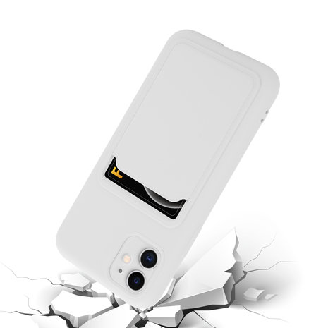 ShieldCase® ShieldCase iPhone 11 Silikonhülle mit Kartenfach (Weiß)