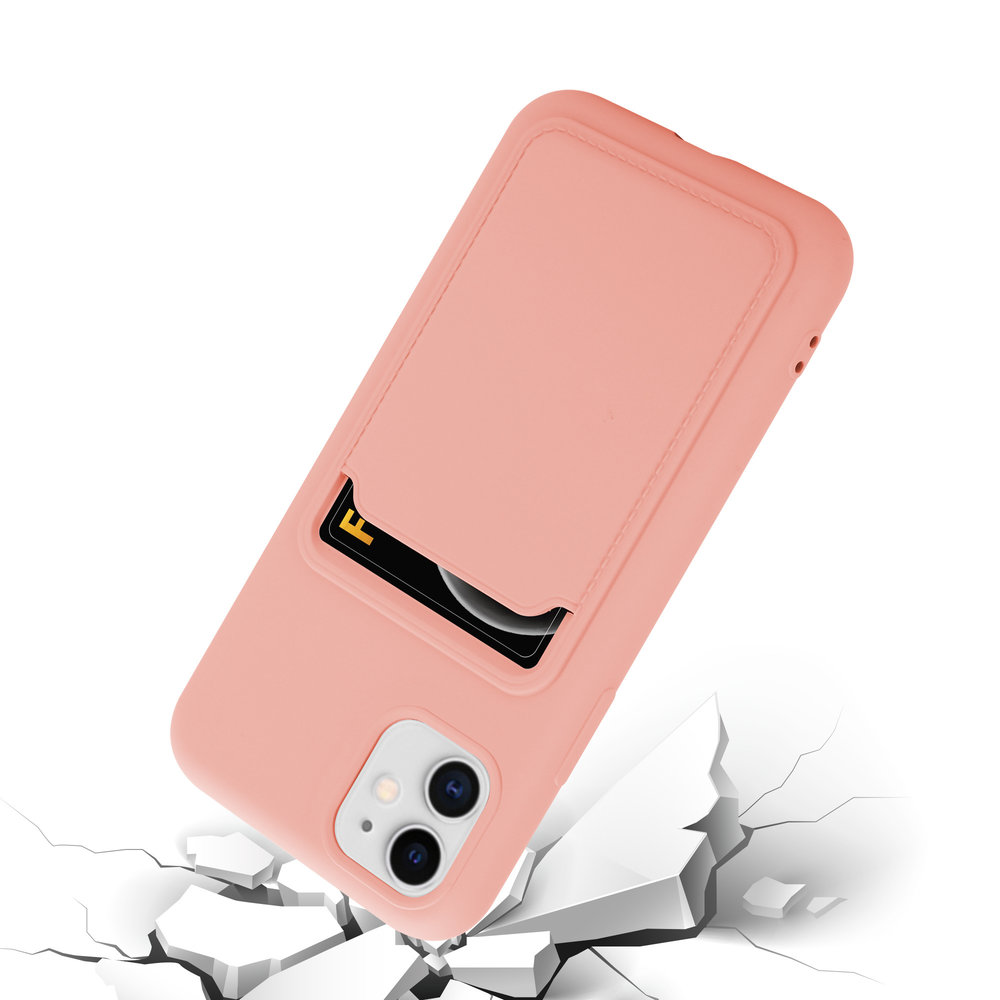 ShieldCase® ShieldCase iPhone 11 Silikonhülle mit Kartenfach (Rosa)