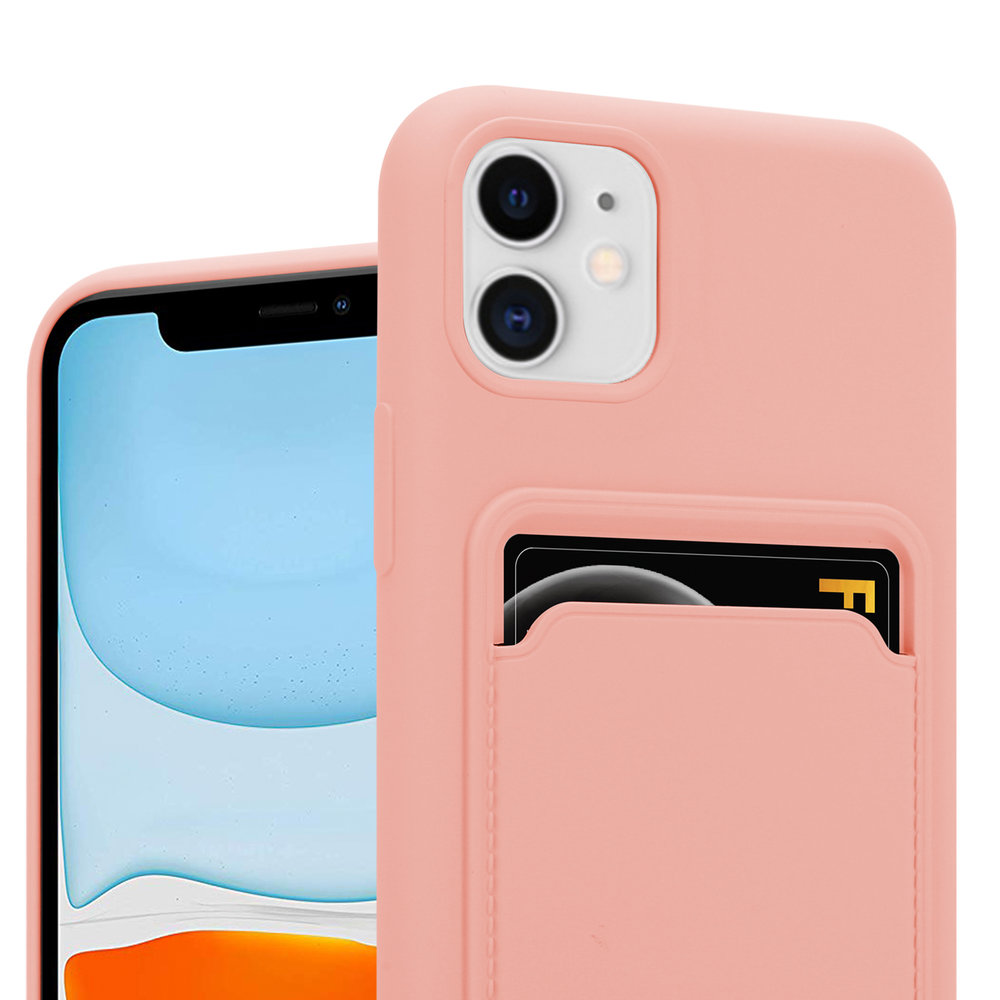 ShieldCase® ShieldCase iPhone 12 Silikonhülle mit Kartenfach (Rosa) ShieldCase® ShieldCase iPhone 12 Silikonhülle mit Kartenfach (Rosa)