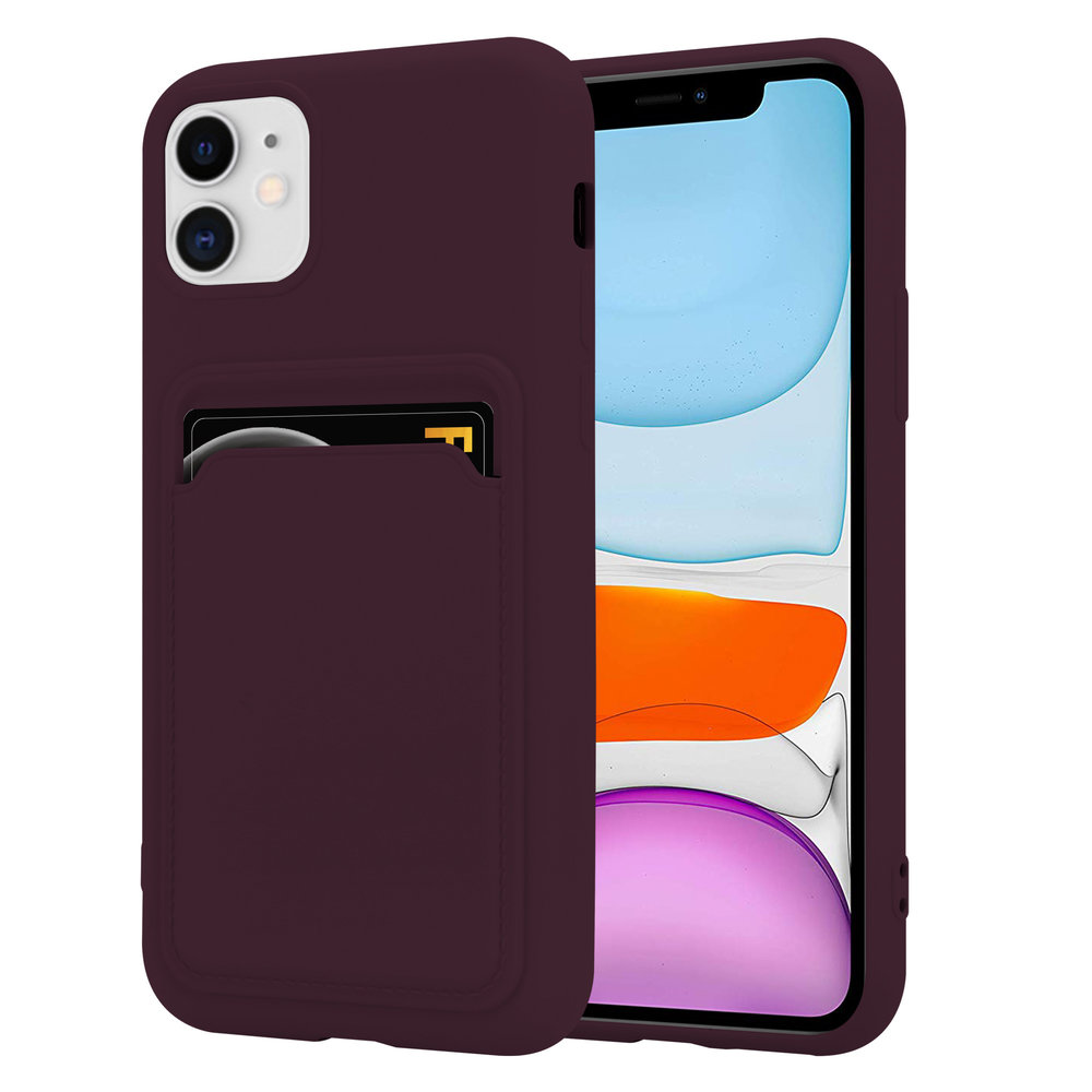 ShieldCase® ShieldCase iPhone 12 Silikonhülle mit Kartenfach (Aubergine) ShieldCase® ShieldCase iPhone 12 Silikonhülle mit Kartenfach (Aubergine)