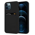 ShieldCase® ShieldCase iPhone 12 Pro Silikonhülle mit Kartenfach (Schwarz)
