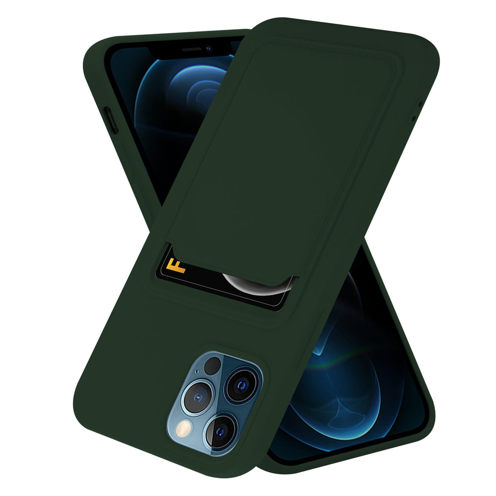 ShieldCase® ShieldCase iPhone 12 Pro Silikonhülle mit Kartenfach (Dunkelgrün) ShieldCase® ShieldCase iPhone 12 Pro Silikonhülle mit Kartenfach (Dunkelgrün)