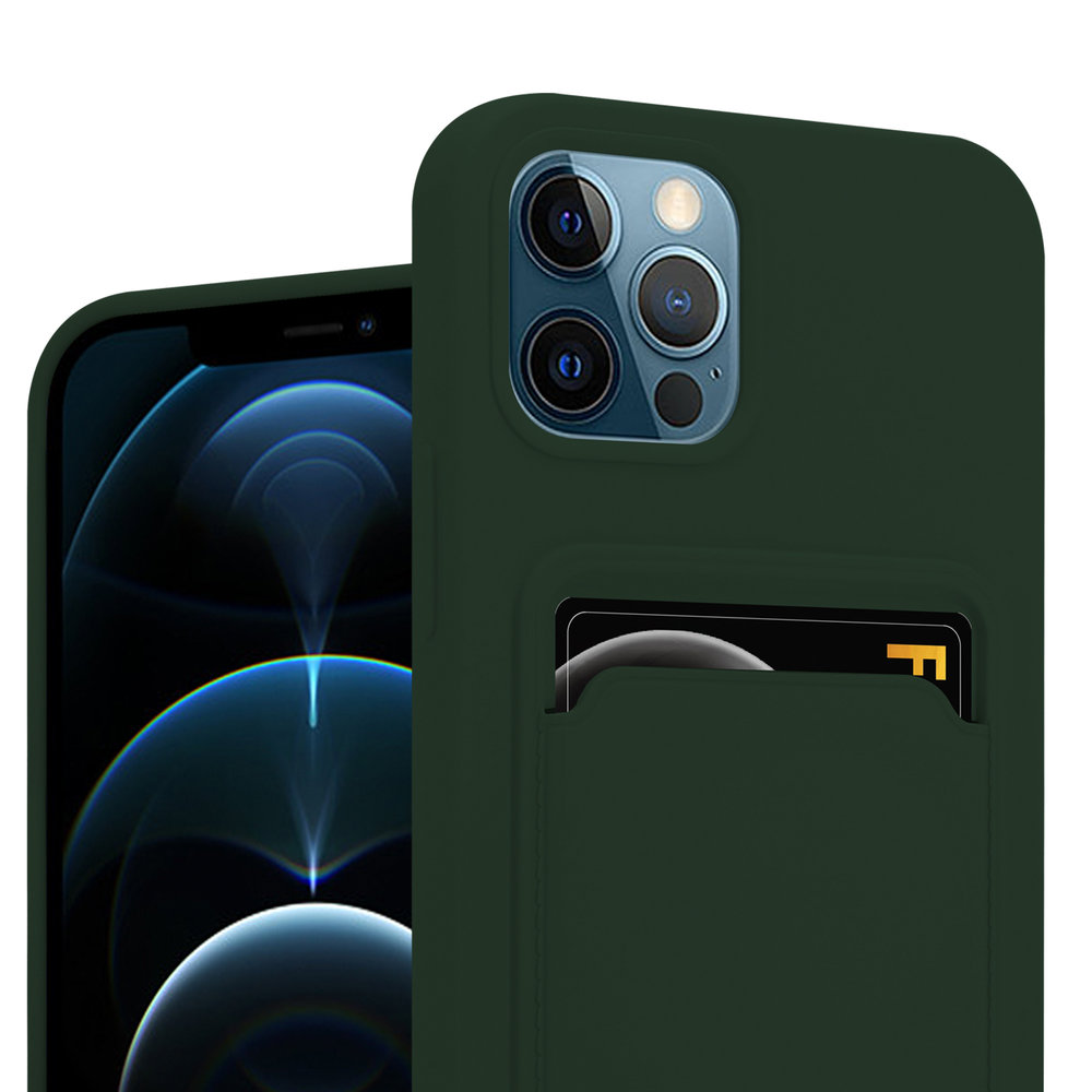 ShieldCase® ShieldCase iPhone 12 Pro Silikonhülle mit Kartenfach (Dunkelgrün) ShieldCase® ShieldCase iPhone 12 Pro Silikonhülle mit Kartenfach (Dunkelgrün)