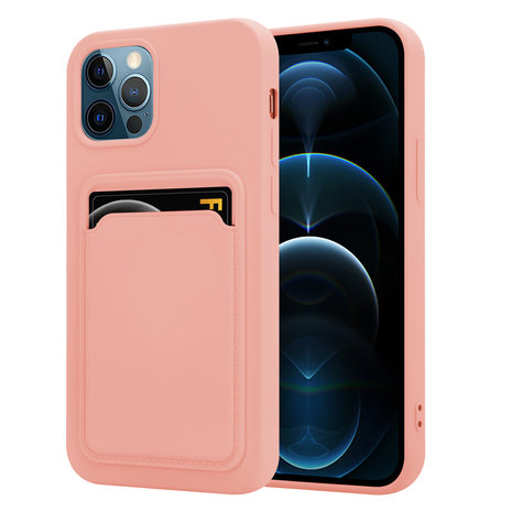 ShieldCase® ShieldCase iPhone 12 Pro Silikonhülle mit Kartenfach (Rosa) ShieldCase® ShieldCase iPhone 12 Pro Silikonhülle mit Kartenfach (Rosa)