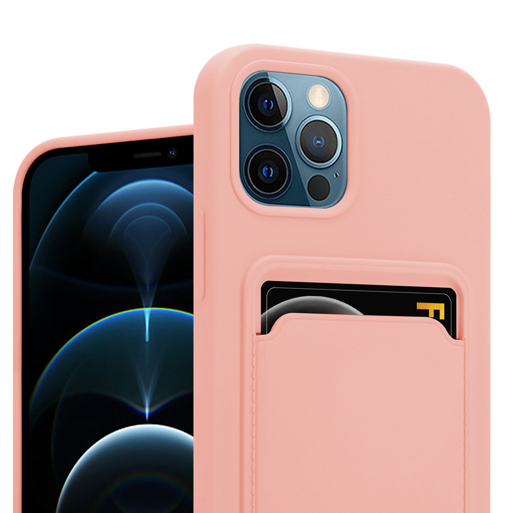 ShieldCase® ShieldCase iPhone 12 Pro Silikonhülle mit Kartenfach (Rosa) ShieldCase® ShieldCase iPhone 12 Pro Silikonhülle mit Kartenfach (Rosa)