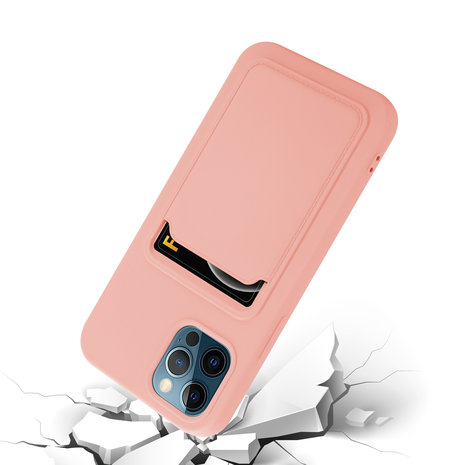 ShieldCase® ShieldCase iPhone 12 Pro Silikonhülle mit Kartenfach (Rosa) ShieldCase® ShieldCase iPhone 12 Pro Silikonhülle mit Kartenfach (Rosa)