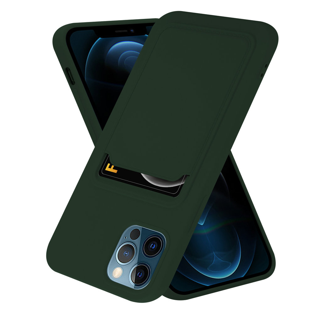 ShieldCase® ShieldCase iPhone 12 Pro Max Silikonhülle mit Kartenfach (Dunkelgrün) ShieldCase® ShieldCase iPhone 12 Pro Max Silikonhülle mit Kartenfach (Dunkelgrün)