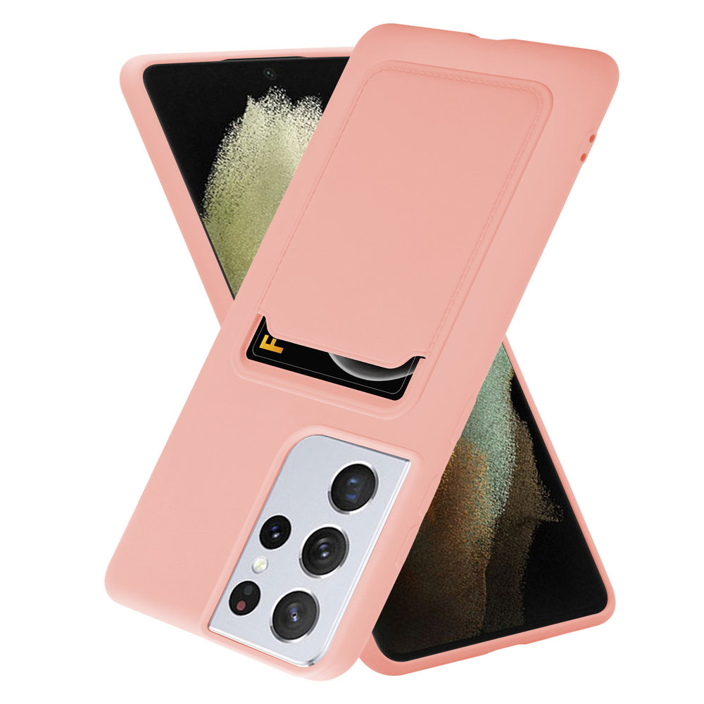 ShieldCase® ShieldCase Samsung Galaxy S21 Ultra Silikonhülle mit Kartenfach (Rosa) ShieldCase® ShieldCase Samsung Galaxy S21 Ultra Silikonhülle mit Kartenfach (Rosa)