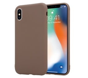 ShieldCase® Silikonhülle iPhone X / Xs (Hellbraun)