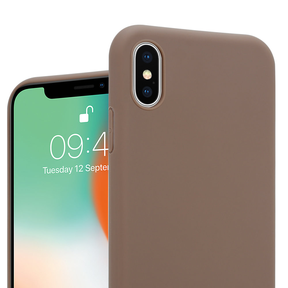ShieldCase® ShieldCase Silikonhülle iPhone X / Xs (Hellbraun)