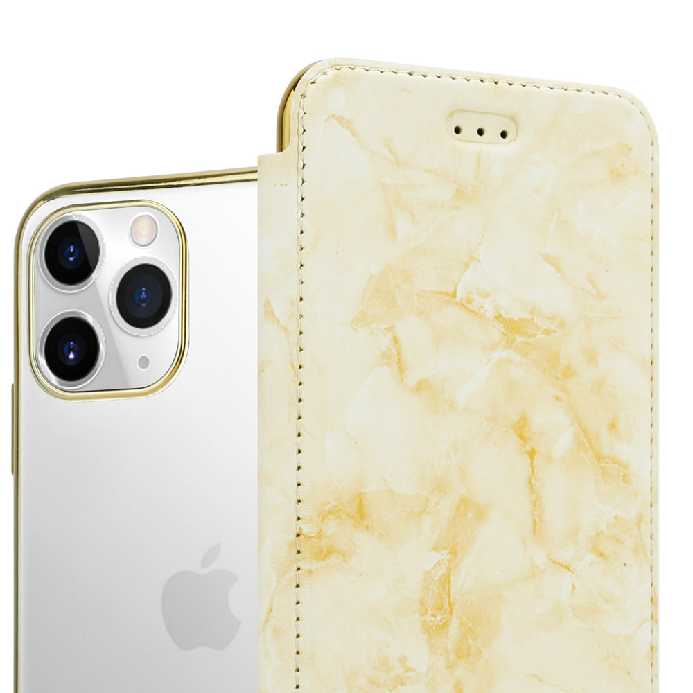ShieldCase® ShieldCase Marble Gold iPhone 12 Flip Case mit Geldbörse ShieldCase® ShieldCase Marble Gold iPhone 12 Flip Case mit Geldbörse