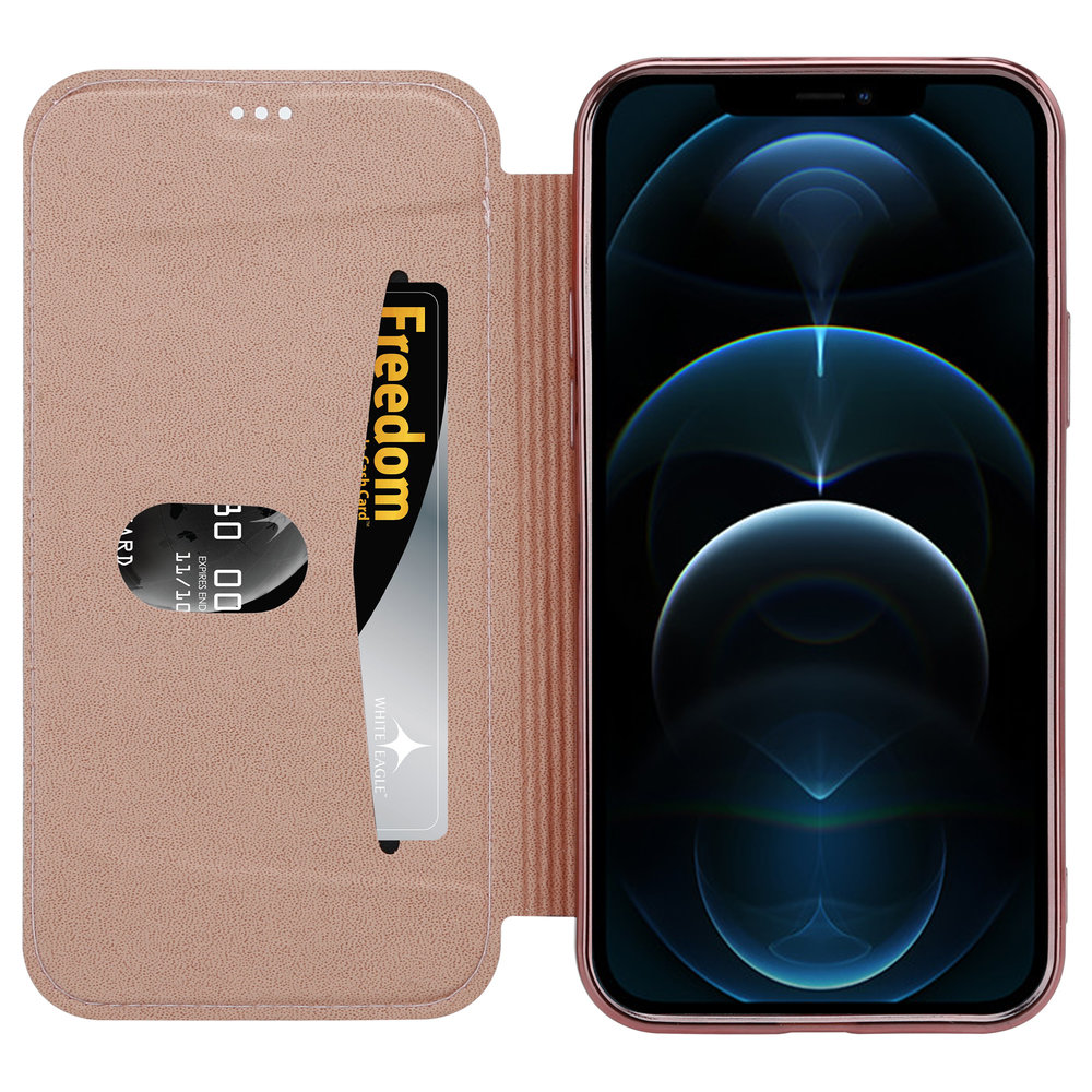 ShieldCase® ShieldCase Marble Roségold iPhone 12 Pro Wallet Flip Case