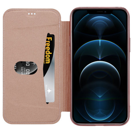 ShieldCase® ShieldCase Marble Roségold iPhone 12 Pro Wallet Flip Case