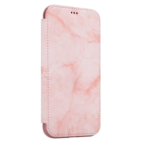 ShieldCase® ShieldCase Marble Roségold iPhone 12 Pro Wallet Flip Case