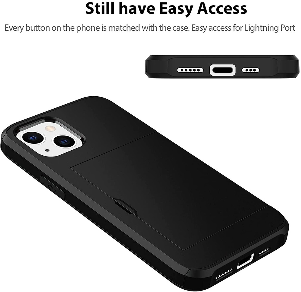 ShieldCase® ShieldCase Kartenetui mit Schieber iPhone 13 (Schwarz) ShieldCase® ShieldCase Kartenetui mit Schieber iPhone 13 (Schwarz)