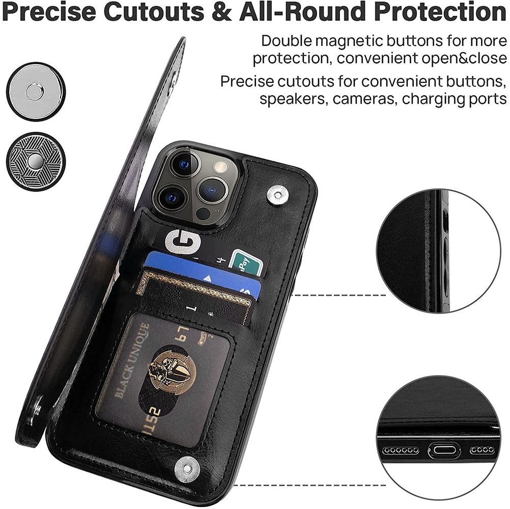 ShieldCase® ShieldCase iPhone 13 Pro Wallet Case (Schwarz) ShieldCase® ShieldCase iPhone 13 Pro Wallet Case (Schwarz)