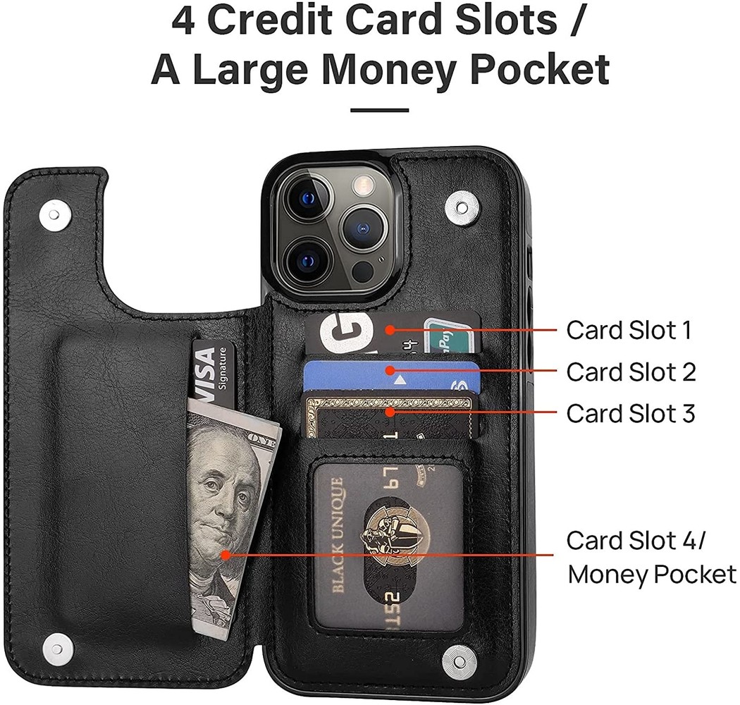 ShieldCase® ShieldCase iPhone 13 Pro Wallet Case (Schwarz) ShieldCase® ShieldCase iPhone 13 Pro Wallet Case (Schwarz)