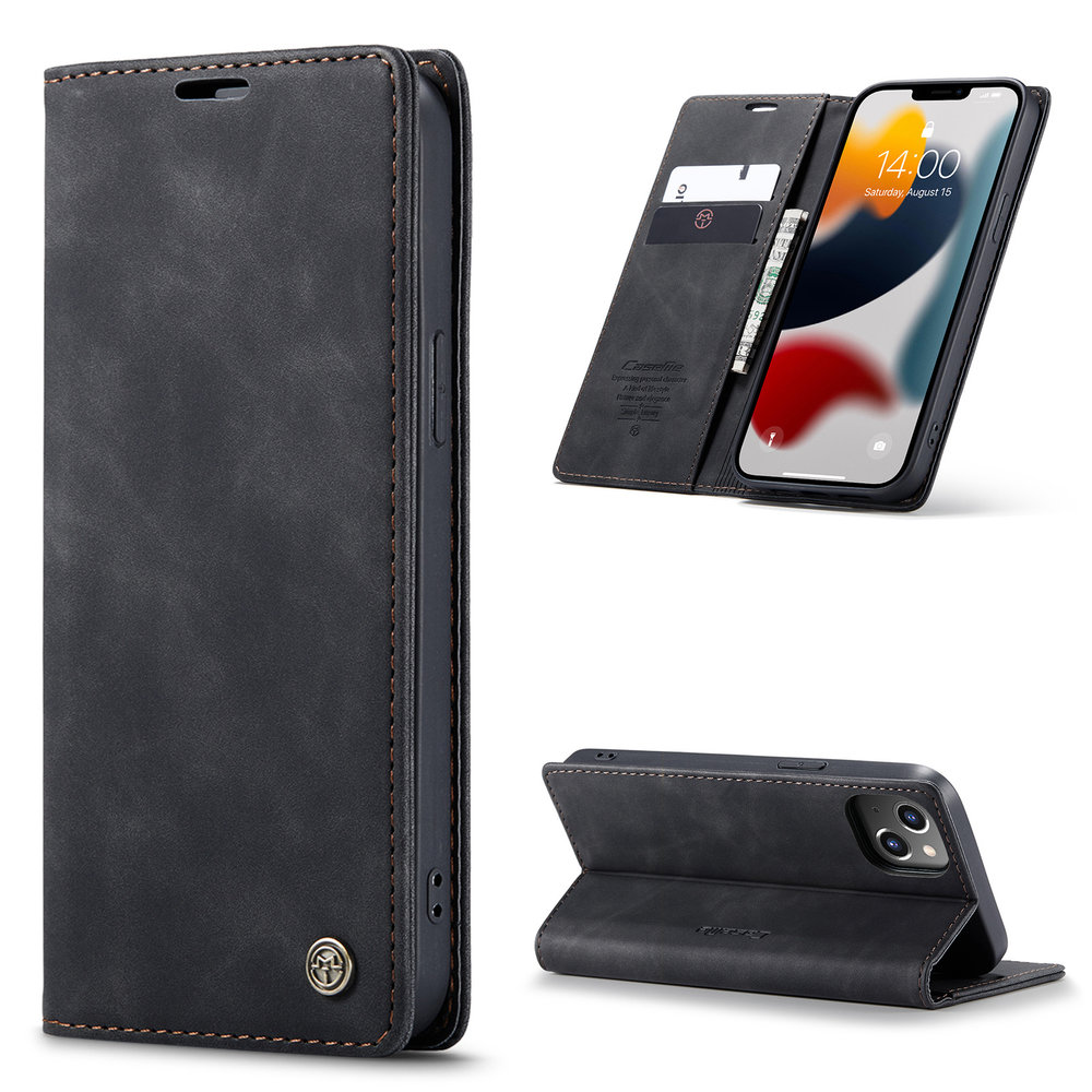 CaseMe CaseMe Luxus Bookcase iPhone 13 (Schwarz) CaseMe CaseMe Luxus Bookcase iPhone 13 (Schwarz)