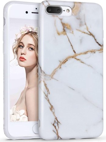 ShieldCase® ShieldCase Marble White Marble iPhone 7 / 8 Plus Hülle (Weiß/Gold) ShieldCase® ShieldCase Marble White Marble iPhone 7 / 8 Plus Hülle (Weiß/Gold)