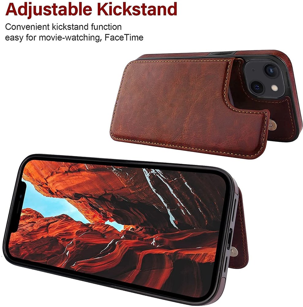 ShieldCase® ShieldCase iPhone 13 Wallet Case (Braun) ShieldCase® ShieldCase iPhone 13 Wallet Case (Braun)