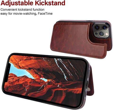 ShieldCase® ShieldCase iPhone 13 Pro Portemonnaie Hülle (Braun) ShieldCase® ShieldCase iPhone 13 Pro Portemonnaie Hülle (Braun)