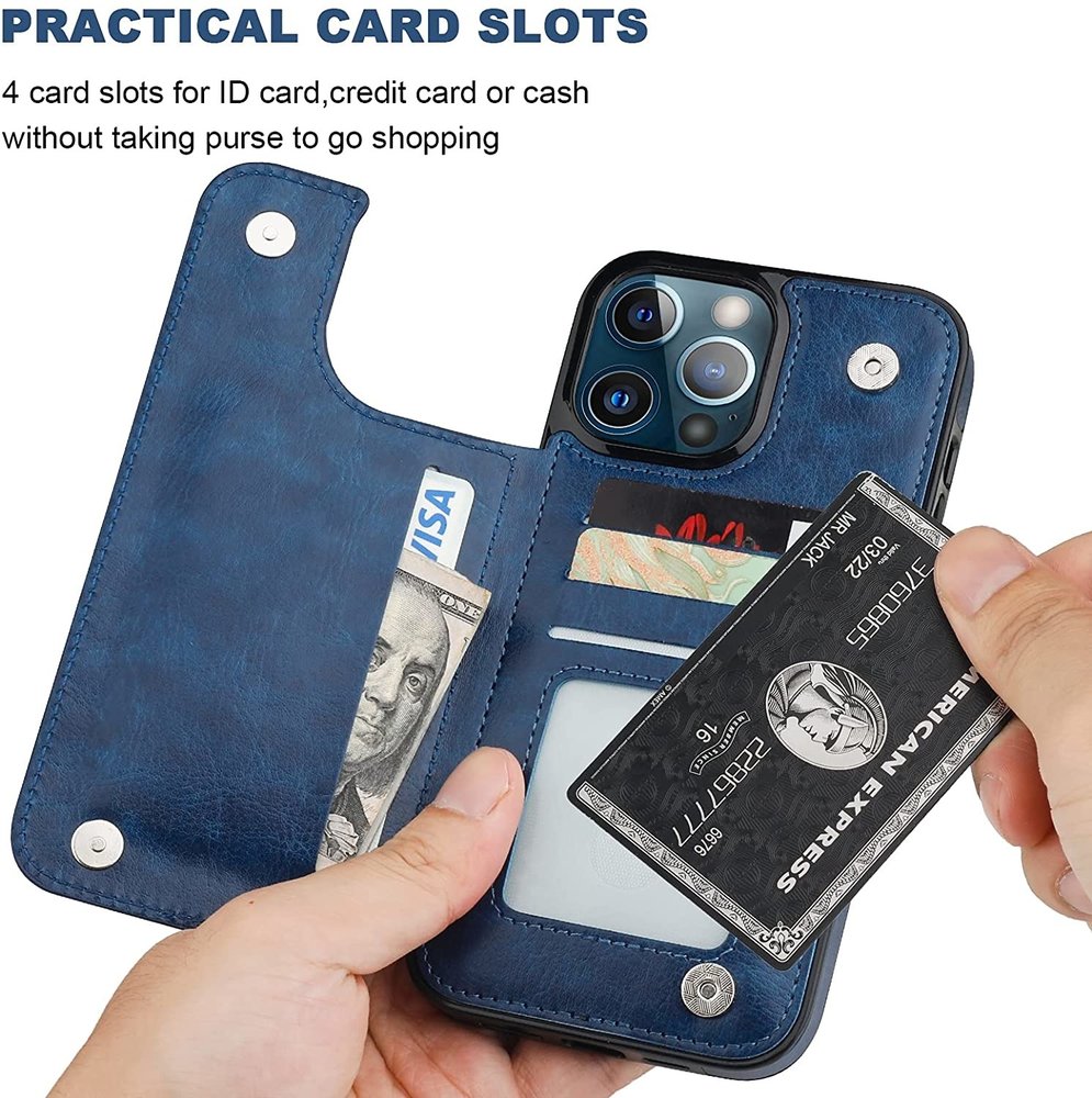 ShieldCase® ShieldCase iPhone 13 Pro Wallet Case (Blau) ShieldCase® ShieldCase iPhone 13 Pro Wallet Case (Blau)