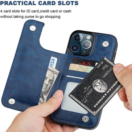 ShieldCase® ShieldCase iPhone 13 Pro Wallet Case (Blau) ShieldCase® ShieldCase iPhone 13 Pro Wallet Case (Blau)