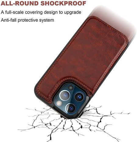 ShieldCase® ShieldCase iPhone 13 Pro Max Wallet Case (Braun) ShieldCase® ShieldCase iPhone 13 Pro Max Wallet Case (Braun)